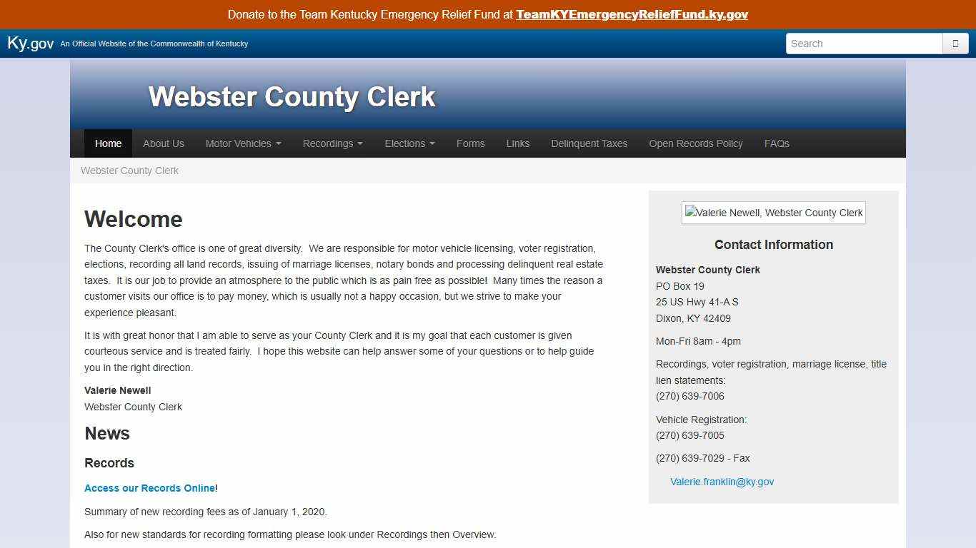 Webster County Clerk